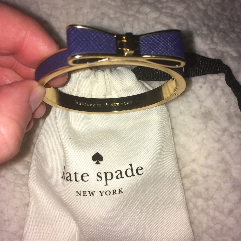 Kate Spade Navy and Gold Bow Bracelet